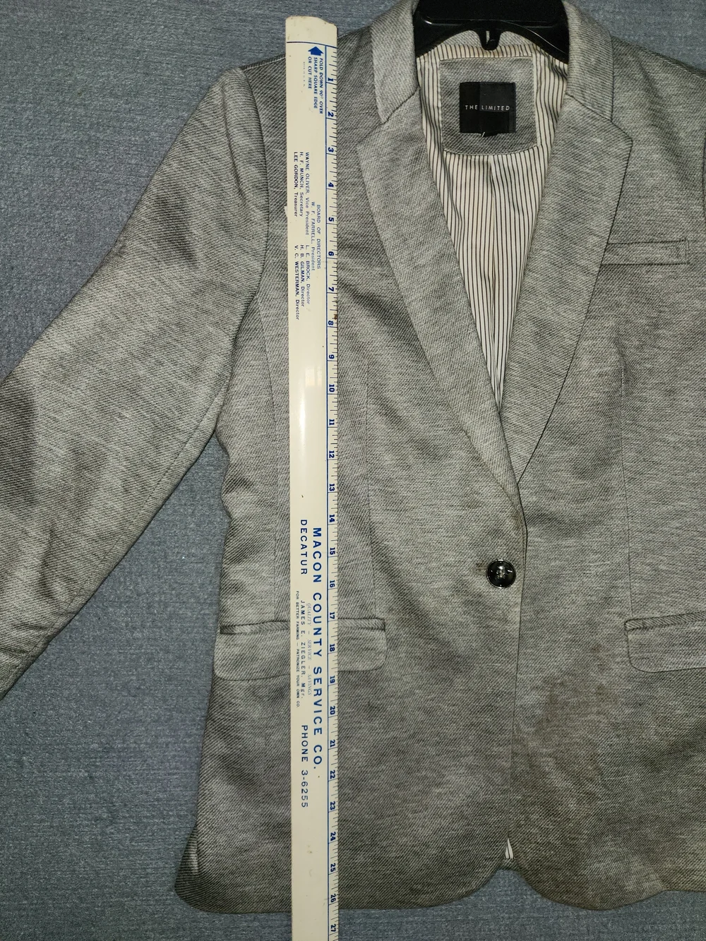 The Limited Gray Women's Single-Button Blazer #326